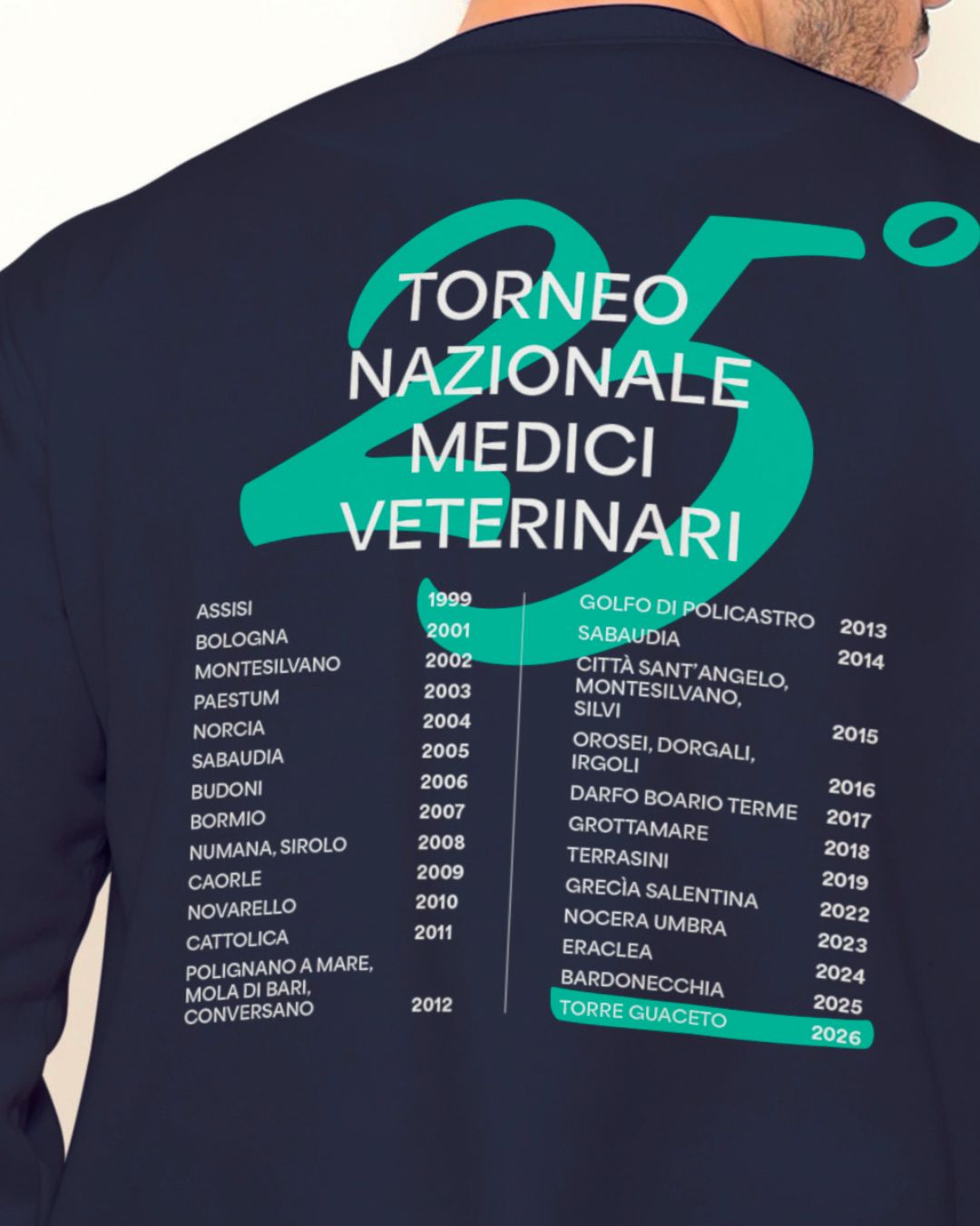 Felpa celebrativa XXV Torneo Nazionale Medici Veterinari